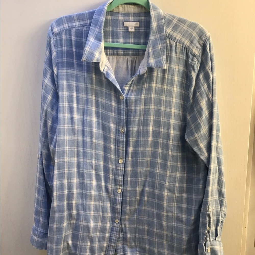 J Jill Brushed Cotton Casual Shirt